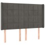 Cama box spring colchón y LED terciopelo gris oscuro 140x200 cm de , Camas y somieres - Ref: Foro24-3139566, Precio: 494,29 €...