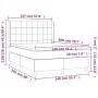 Box spring bed with mattress and LED dark gray velvet 140x200 cm by , Beds and slatted bases - Ref: Foro24-3139566, Price: 47...