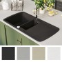 Fregadero de cocina con dos senos de granito de vidaXL, Fregaderos - Ref: Foro24-142946, Precio: 236,42 €, Descuento: %