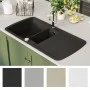 Küchenspüle mit zwei Granitbecken von vidaXL, Sinkt - Ref: Foro24-142946, Preis: 232,68 €, Rabatt: %