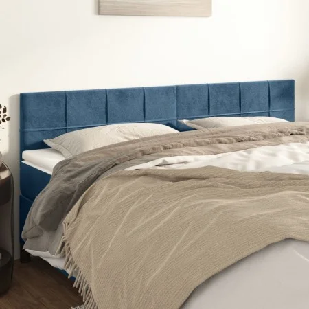 Kopfteile 2 Einheiten aus dunkelblauem Samt 80x5x78/88 cm von , Kopf- und Fußteile - Ref: Foro24-346072, Preis: 64,48 €, Raba...