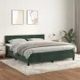 Box spring bed with dark green velvet mattress 180x200 cm by , Beds and slatted bases - Ref: Foro24-3141320, Price: 545,33 €,...