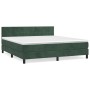 Cama box spring con colchón terciopelo verde oscuro 180x200 cm de , Camas y somieres - Ref: Foro24-3141320, Precio: 544,04 €,...