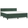 Box spring bed with dark green velvet mattress 180x200 cm by , Beds and slatted bases - Ref: Foro24-3141320, Price: 545,33 €,...