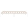 Estructura de cama madera maciza individual blanco 75x190 cm de , Camas y somieres - Ref: Foro24-809978, Precio: 61,42 €, Des...