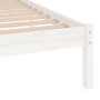 Estructura de cama madera maciza individual blanco 75x190 cm de , Camas y somieres - Ref: Foro24-809978, Precio: 61,42 €, Des...