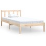 Estructura de cama madera maciza de pino 75x190 cm de , Camas y somieres - Ref: Foro24-810042, Precio: 61,95 €, Descuento: %
