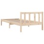 Estructura de cama madera maciza de pino 75x190 cm de , Camas y somieres - Ref: Foro24-810042, Precio: 61,95 €, Descuento: %