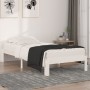 Estructura de cama individual madera maciza blanco 90x190 cm de , Camas y somieres - Ref: Foro24-810331, Precio: 80,08 €, Des...