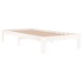 Estructura de cama individual madera maciza blanco 90x190 cm de , Camas y somieres - Ref: Foro24-810331, Precio: 80,08 €, Des...