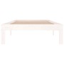 Estructura de cama individual madera maciza blanco 90x190 cm de , Camas y somieres - Ref: Foro24-810331, Precio: 80,08 €, Des...