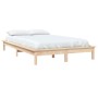 Estructura de cama de madera maciza de pino 160x200 cm de , Camas y somieres - Ref: Foro24-820551, Precio: 125,16 €, Descuent...
