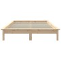 Estructura de cama de madera maciza de pino 160x200 cm de , Camas y somieres - Ref: Foro24-820551, Precio: 125,16 €, Descuent...