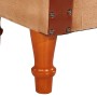 Sillón de cuero auténtico y madera maciza de mango marrón en Sillones | Comprar online en Foru.es