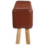 Banco potro gimnasio cuero y madera acacia maciza marrón 160 cm en Bancos de comedor y cocina | Comprar online en Foru.es