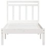 Estructura de cama individual de madera maciza blanco 90x190 cm de , Camas y somieres - Ref: Foro24-3100555, Precio: 93,67 €,...