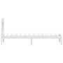 Estructura de cama individual de madera maciza blanco 90x190 cm de , Camas y somieres - Ref: Foro24-3100555, Precio: 93,67 €,...
