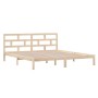 Estructura de cama madera maciza de pino 140x190 cm de , Camas y somieres - Ref: Foro24-3101198, Precio: 114,76 €, Descuento: %