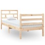 Estructura de cama individual pequeña madera maciza 75x190 cm de , Camas y somieres - Ref: Foro24-3101243, Precio: 89,39 €, D...