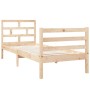 Estructura de cama individual pequeña madera maciza 75x190 cm de , Camas y somieres - Ref: Foro24-3101243, Precio: 89,39 €, D...