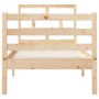 Estructura de cama individual pequeña madera maciza 75x190 cm de , Camas y somieres - Ref: Foro24-3101243, Precio: 89,39 €, D...
