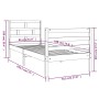 Estructura de cama individual pequeña madera maciza 75x190 cm de , Camas y somieres - Ref: Foro24-3101243, Precio: 89,39 €, D...