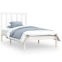 Estructura de cama madera maciza de pino blanco 75x190 cm de , Camas y somieres - Ref: Foro24-3105121, Precio: 104,74 €, Desc...