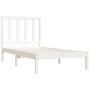 Estructura de cama madera maciza de pino blanco 75x190 cm de , Camas y somieres - Ref: Foro24-3105121, Precio: 104,74 €, Desc...