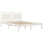 Estructura de cama de madera maciza blanca 140x190 cm de , Camas y somieres - Ref: Foro24-3105516, Precio: 142,20 €, Descuent...