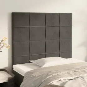 Headboards 2 units of dark gray velvet 80x5x78/88 cm by , Headboards and footboards - Ref: Foro24-3116363, Price: 72,45 €, Di...