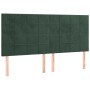 Cabeceros 4 unidades de terciopelo verde oscuro 80x5x78/88 cm de , Cabeceros y pies de cama - Ref: Foro24-3116389, Precio: 98...