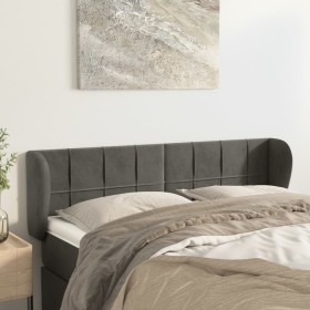 Cabecero de terciopelo gris oscuro 147x23x78/88 cm de , Cabeceros y pies de cama - Ref: Foro24-3117193, Precio: 65,10 €, Desc...