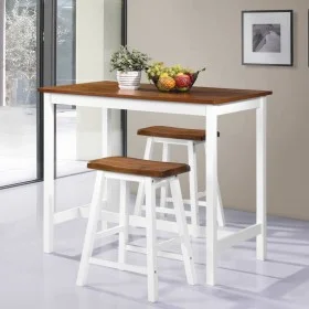 Set de mesa y taburete de bar 3 piezas madera maciza de vidaXL, muebles para cocinas y comedores - Ref: Foro24-245547, Precio...