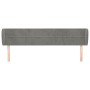 Cabecero de terciopelo gris claro 163x23x78/88 cm de , Cabeceros y pies de cama - Ref: Foro24-3117198, Precio: 78,76 €, Descu...