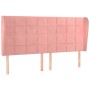 Cabecero con orejas de terciopelo rosa 163x23x118/128 cm de , Cabeceros y pies de cama - Ref: Foro24-3118015, Precio: 119,23 ...