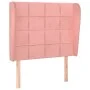 Headboard with pink velvet ears 83x23x118/128 cm by , Headboards and footboards - Ref: Foro24-3117991, Price: 78,03 €, Discou...