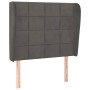 Cabecero con orejas de terciopelo gris oscuro 83x23x118/128 cm de , Cabeceros y pies de cama - Ref: Foro24-3117987, Precio: 7...