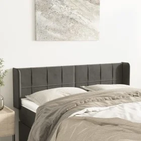 Cabecero de terciopelo gris oscuro 147x16x78/88 cm de , Cabeceros y pies de cama - Ref: Foro24-3118817, Precio: 66,47 €, Desc...