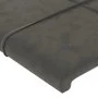 Dark gray velvet headboard 147x16x78/88 cm by , Headboards and footboards - Ref: Foro24-3118817, Price: 66,47 €, Discount: %