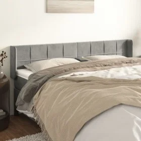 Cabecero de terciopelo gris claro 163x16x78/88 cm de , Cabeceros y pies de cama - Ref: Foro24-3118822, Precio: 85,11 €, Descu...