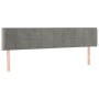 Cabecero de terciopelo gris claro 163x16x78/88 cm de , Cabeceros y pies de cama - Ref: Foro24-3118822, Precio: 76,79 €, Descu...