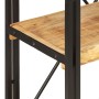 Estantería de 3 niveles de madera maciza de mango 60x30x80 cm en Librerías y estanterías | Comprar online en Foru.es