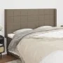 Headboard with ears in taupe gray fabric 203x16x118/128 cm by , Headboards and footboards - Ref: Foro24-3119606, Price: 131,6...