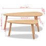 Set de mesas de centro 2 unidades madera maciza de pino marrón de vidaXL, Mesas de centro - Ref: Foro24-244733, Precio: 98,00...