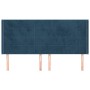 Cabecero con orejas de terciopelo azul oscuro 163x16x118/128 cm de , Cabeceros y pies de cama - Ref: Foro24-3119638, Precio: ...