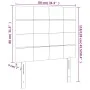 Kopfteil mit LED-Leuchten, dunkelgrauer Samt, 80 x 5 x 118/128 cm von , Kopf- und Fußteile - Ref: Foro24-3122455, Preis: 78,1...
