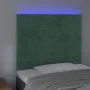 Headboard with LED lights dark green velvet 80x5x118/128 cm by , Headboards and footboards - Ref: Foro24-3122457, Price: 67,6...