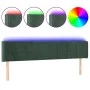 LED-Kopfteil aus dunkelgrünem Samt, 183 x 16 x 78/88 cm von , Kopf- und Fußteile - Ref: Foro24-3123299, Preis: 85,96 €, Rabat...