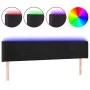 Black velvet headboard with LED 163x16x78/88 cm by , Headboards and footboards - Ref: Foro24-3123292, Price: 82,34 €, Discoun...