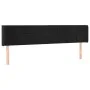 Black velvet headboard with LED 163x16x78/88 cm by , Headboards and footboards - Ref: Foro24-3123292, Price: 82,34 €, Discoun...